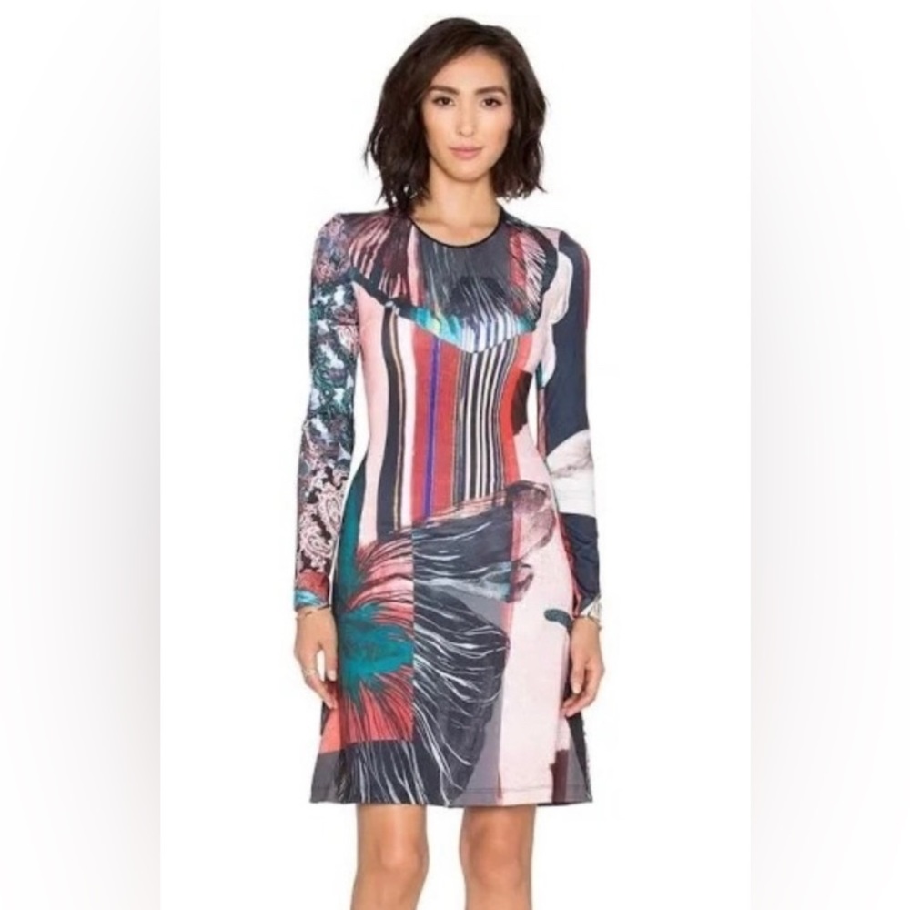 Clover Canyon Autumn Leaves Long Sleeve Dress